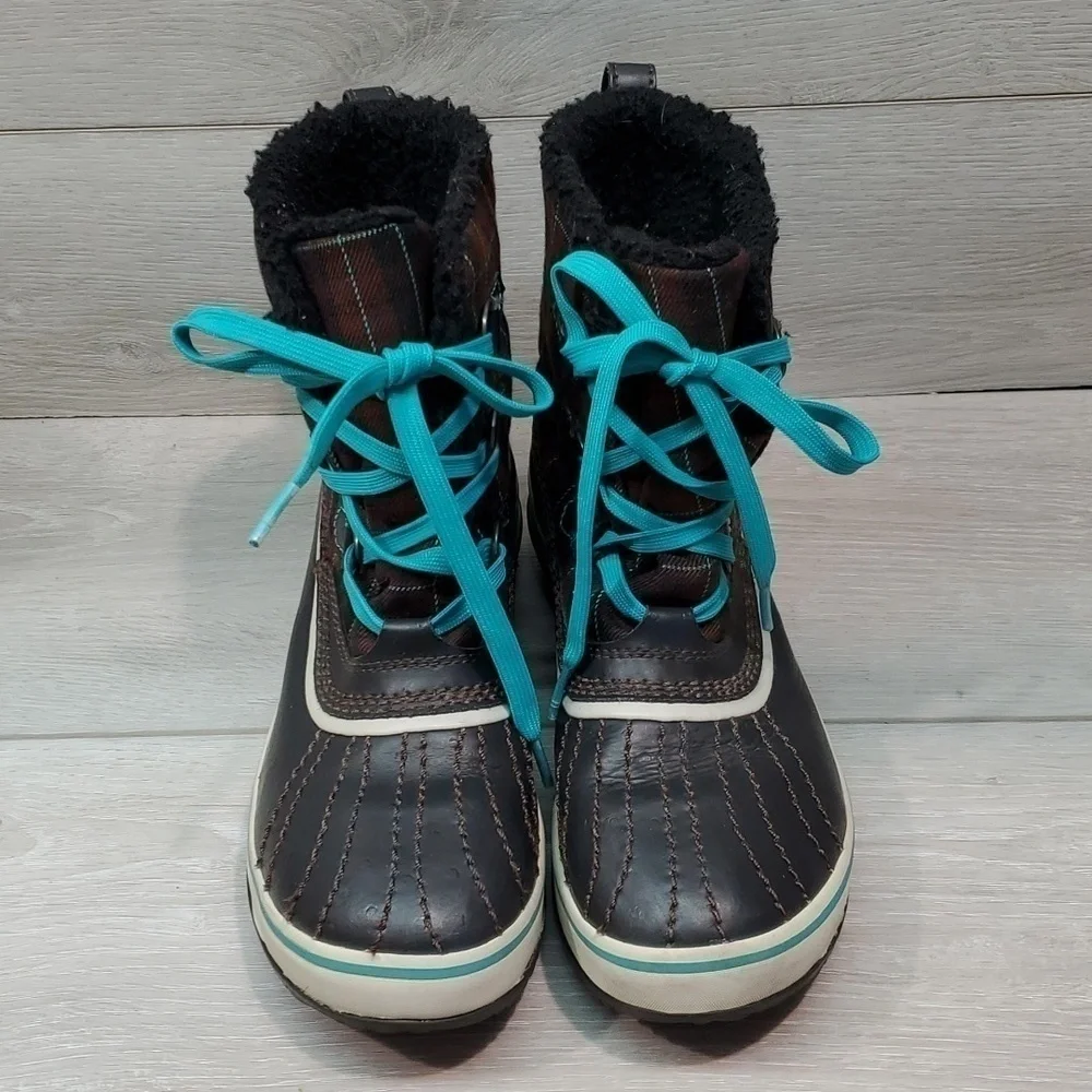 Sorel Youth Big Girls Ankle Rubber Duck Boots shoes sz 4